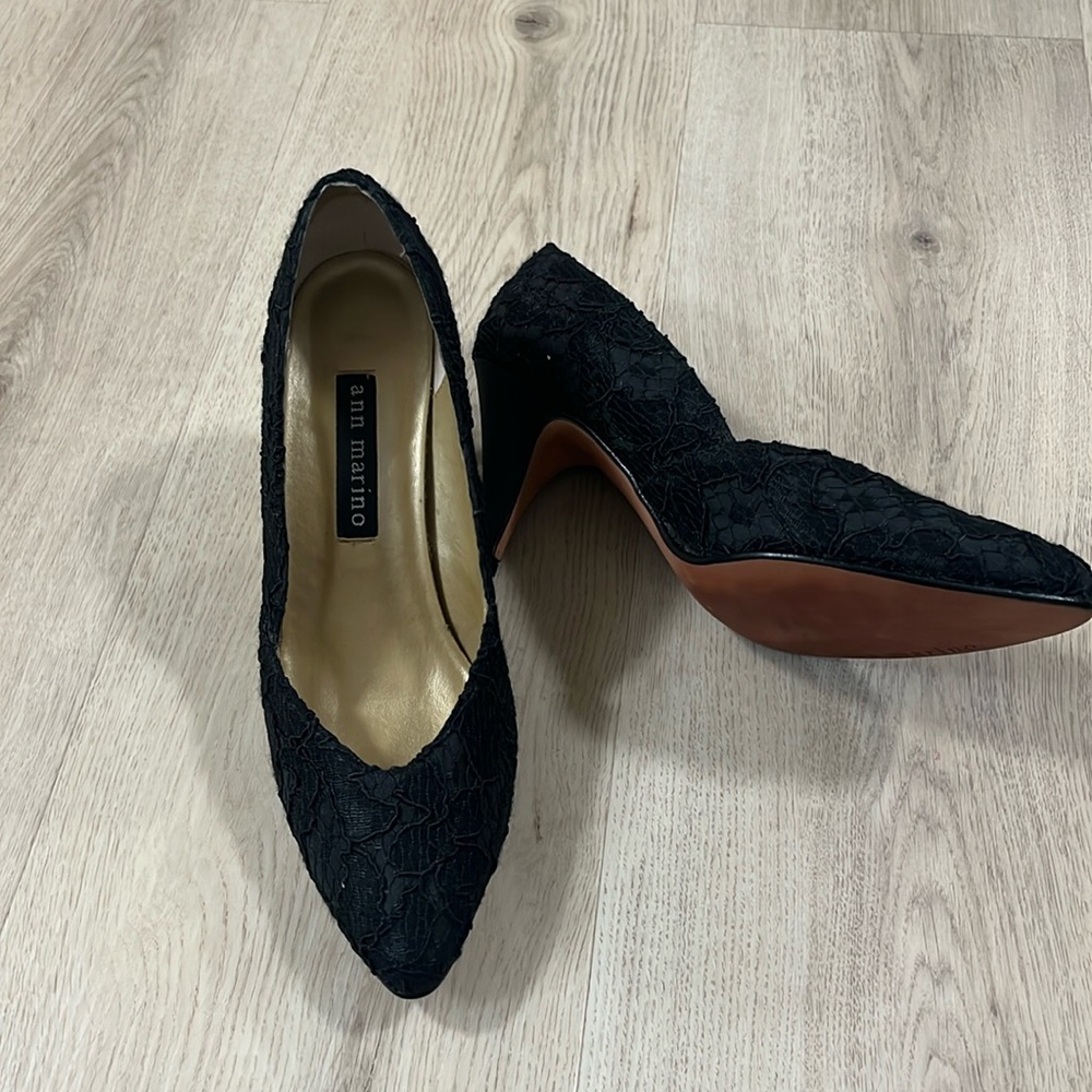 Ann Marino black lace high heels